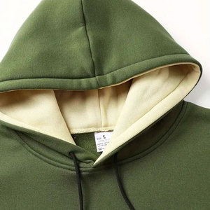 Sweats à capuche et sweatshirts surdimensionnés sport avec fermeture éclair en coton et polyester bicolore avec logo personnalisé pour hommes - Product Image 3