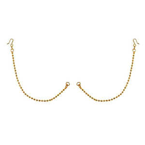 Kriaa Fine <b>Stud</b> <b>Earrings</b> Gold Plated Kan <b>Chain</b> 1503302 - Product Image 1