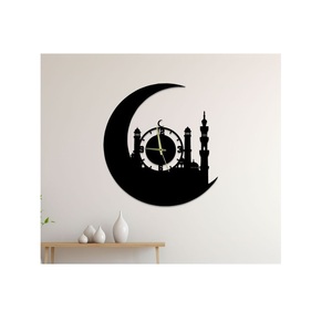 Horloges murales islamiques abordables en métal avec un design arabe traditionnel de qualité supérieure pour la décoration intérieure de la maison et du bureau - Product Image 6