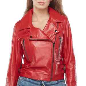 แจ็กเก็ตหนังแท้สำหรับผู้หญิงแจ็กเก็ตหนังแท้แขนยาว - Product Image 4