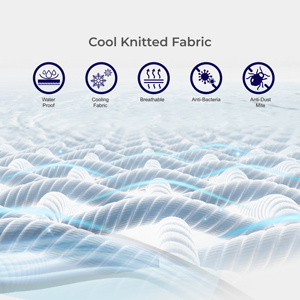 100% Malasia hizo colchón de tela de refrigeración duradero Protector antipolvo ácaros impermeable individual Queen King tamaños - Product Image 3