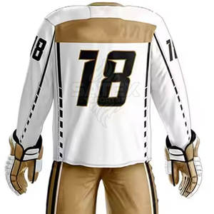 ชุดเครื่องแบบฮ็อกกี้น้ำแข็งของผู้ใหญ่100% โพลีเอสเตอร์ระบายอากาศได้ดีขนาดพิเศษโลโก้ของคุณเอง - Product Image 6