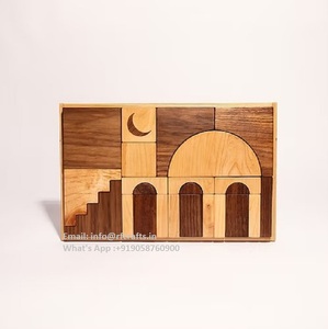 Bloques de construcción de madera inspirados en Montessori, juego de juguetes educativos, madera no tóxica para niños - Product Image 1