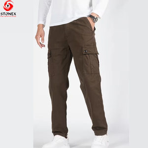 Pantalones Cargo Casuales de Lona para Hombre, Precio al por Mayor, para Invierno, con Bolsillos, Secado Rápido, Transpirables, 100% Algodón, Ligeros - Product Image 1