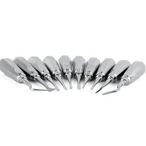 Kit de dents d'extraction dentaire minimalement invasive Pince à racines incurvée droite en acier inoxydable Instruments chirurgicaux à base chirurgicale - Product Image 4