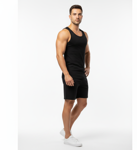 Chaleco de Algodón Negro Ultra Suave NightFit para Hombre, Sin Mangas, Transpirable, Elástico, Ajuste Cómodo para Uso Diario, Camiseta Interior de Algodón - Product Image 1