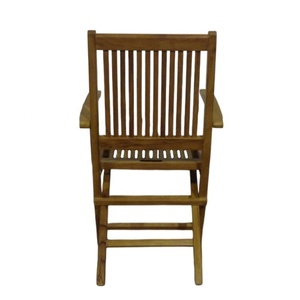 Silla de exterior de madera de teca de larga duración minimalista moderna duradera plegable silla de jardín ecológica para muebles de cafetería - Product Image 6