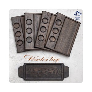 ถาดไม้ธรรมชาติถาดใส่อาหารแบบเรียบง่ายใช้ซ้ำได้หลากช่องแบบเรียบง่ายเป็นมิตรต่อสิ่งแวดล้อม - Product Image 1