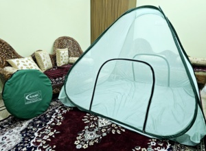 Mosquitero Plegable de Poliéster (Cama Doble King Size con Base de Tela Autoportante para Todas las Estaciones 7x7FT) - Product Image 2