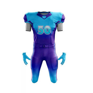 Service OEM Bonne Qualité Design Unique Uniforme Football Américain Produit Tendance Haut Uniforme Manches Courtes Football Américain - Product Image 2