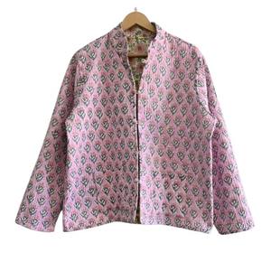 Veste imprimée matelassée réversible Handblock veste à imprimé floral Boho indien Vintage fait à la main à manches longues manteaux veste pour femmes - Product Image 1