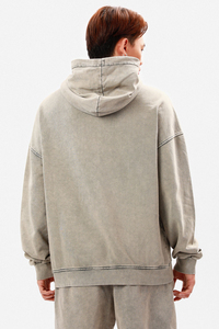 Sweats à capuche pour hommes élégants en denim délavé, de haute qualité, personnalisables, 100% coton molletonné, imperméables, décontractés, streetwear, vente en gros - Product Image 4