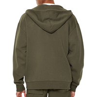 Sweat-shirts à capuche épais décontractés à fermeture éclair, à cordon de serrage, à épaules tombantes, à fermeture éclair intégrale, sweat-shirts à capuche pour hommes