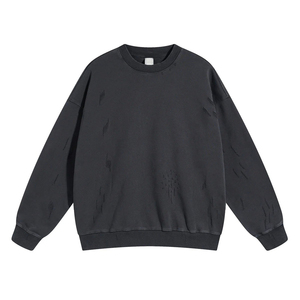 Fabricant blanc personnalisé à col montant Vente en gros Coton Sweat-shirt à col rond surdimensionné Pull-over pour hommes décontracté - Product Image 2