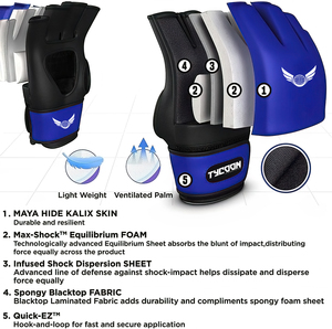 Gants de boxe de haute qualité, MMA professionnel sur mesure, gants d'entraînement, de sport, de boxe, Logo personnalisé en cuir PU - Product Image 2