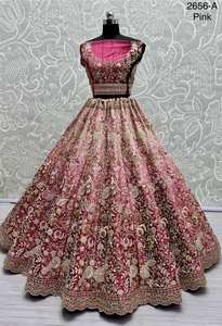 Vêtements de soirée Lehenga Choli avec broderie de fil - Product Image 3