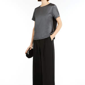 Camiseta de Cuello Redondo de Algodón para Mujer, Impresión de Logotipo Personalizada, Camisetas Lisas para Chica, Servicio OEM Disponible - Product Image 5