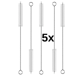 <b>Straw</b> Cleaning Brush Set for Glass <b>Bamboo</b> and Metal <b>Straws</b>-5 Pcs - Product Image 1