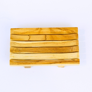 Jabonera de madera duradera y resistente al agua con drenaje de larga duración para baño y cocina, suministro de baño e inodoro - Product Image 3