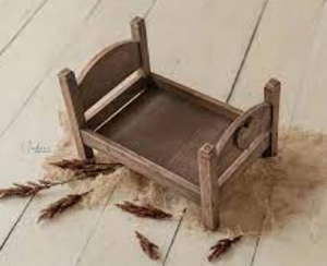 Comodo letto in legno piccolo pigro per bambini oggetti di scena fotografici per fotografie di neonati letto per bambini in legno massello - Product Image 2