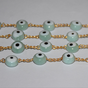 Hermosa Cadena de Rosario con Cuentas de Peridoto Verde de 4mm, Cadena de Cuentas Hecha a Mano con Alambre Chapado en Oro para la Creación de Joyería - Product Image 1