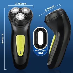 Afeitadora Eléctrica Profesional para Hombres, Motor Potente, Afeitadora Eléctrica con Cable, Recortadora de Pelo Retráctil para Uso Facial, Lavable - Product Image 1