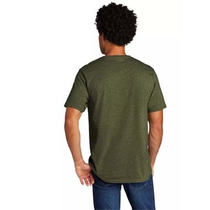 T-shirts Homme Vert Armée 100% Coton Personnalisés OEM Broderie Impression Logo Mode Décontractée Pas Cher Blanc Uni Col Rond Été 2026 - Product Image 5