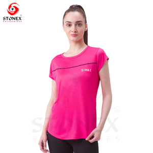 T-shirt femme en coton de qualité supérieure Muscle Slim Fitted Gym Fitness T-shirt avec impression personnalisée T-shirt homme pour femme - Product Image 1