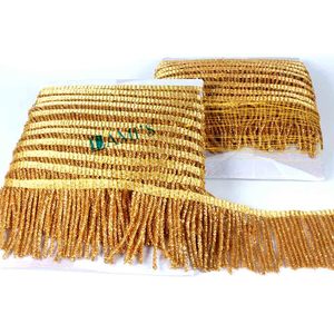 Frange en fil de lingot d'or, garniture de frange plaquée personnalisée de qualité supérieure, gland torsadé en or Antique, fil métallique - Product Image 3