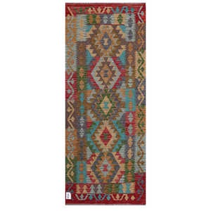 Alfombra Kilim de Maimana, Afganistán, 196 x 80 cm, Alfombras y Juegos de Alfombras - Product Image 1