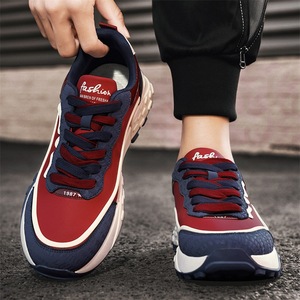 Chaussures de course pour hommes, printemps-été, semelle épaisse, respirantes, légères, amorties, antidérapantes, à lacets, dessus en PU, doublure en mesh, imperméables - Product Image 5