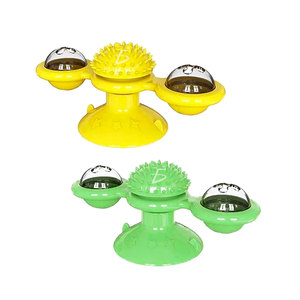 Giocattoli Ecologici per Gatti, Stile Cartone Animato, Torre Rotante con Palla di Piume in PC, Funzione Pulizia Denti per Animali Domestici - Product Image 2