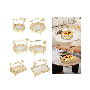 Bulk India Crystal Metal Eco-Friendly Durable Serving Tray Platter Decorative Dining <b>Display</b> <b>for</b> Serving Treats Gatherings - Product Image 4