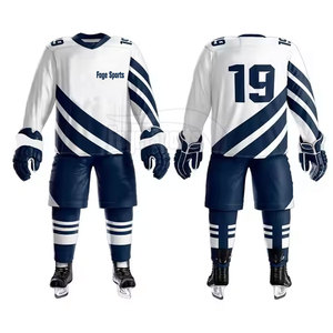 Conjuntos de uniformes de hockey sobre hielo para adultos de 100% poliéster de marca privada, superventas, peso ligero, secado rápido, transpirable, alta calidad - Product Image 3