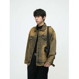 Top Fashion Men <b>Jackets</b> New Latest Hot Selling Fancy Casual Classic Elasticity Denim Coat Jeans <b>Jacket</b> For Men - Product Image 2