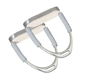 Recién llegado, estribos de sillín occidental, Base ancha de acero inoxidable, de seguridad ligero agarre, suministro de fábrica OEM ecuestre - Product Image 3