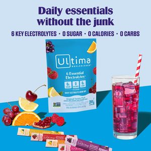 Ultima Replenisher Daily Electrolyte <b>Powder</b> – Original Variety Pack, 20 Stick packs - Product Image 6