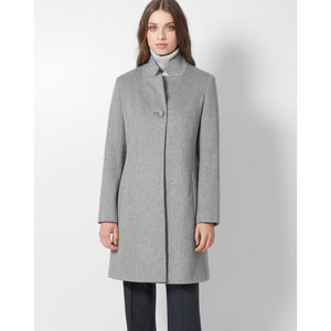 Gabardina Larga Vintage para Mujer con Cinturón |   Servicio OEM/ODM Ecológico 100% Lana - Product Image 5