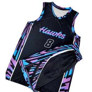 New Custom Latest Fashion <b>Top</b> Quality Embroidery Reversible Basketball Jersey <b>Laker</b> Basketball Uniform Jersey Set - Product Image 1