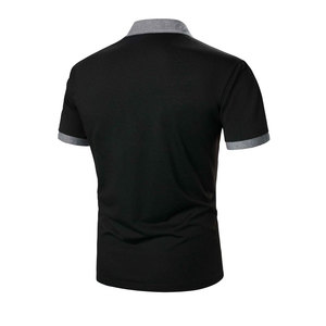 100% algodón para hombre para camiseta de polo Cómoda Lona de patrón sólido de secado rápido para hombres - Product Image 3