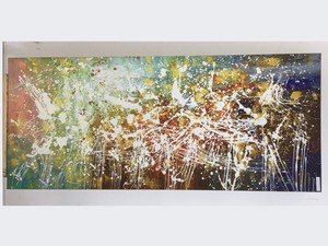 การตกแต่งศิลปะติดผนังภาพวาดแอบสแตรกที่ทันสมัยสีสันสดใสสำหรับการตกแต่งห้องนั่งเล่นภาพวาด OEM/ODM - Product Image 4