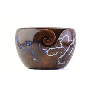 Bol à laine en bois, figurine Lichtenberg en résine, diamètre 7x4, cadeau personnalisé pour les tricoteuses, bol à laine en bois - Product Image 1