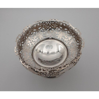 Grand bol de fruits en acier inoxydable poli miroir Serveur de nourriture en métal poli nickel Vaisselle élégante Accessoire de maison élégant