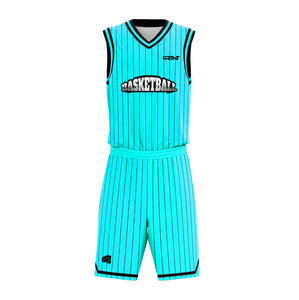 Camiseta y pantalones de baloncesto personalizados de alta calidad Kit de equipo de cuello en V de sublimación Premium impreso en Pakistán Diseño personalizado - Product Image 2