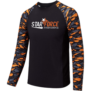 Hommes à manches longues maille ventilé Uv soleil pêche à capuche personnalisé Upf 50 chemise éruption garde vêtements de pêche couleur unie vierge - Product Image 2