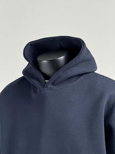 Sweat à capuche 100% coton personnalisé Boxy pull court de haute qualité vierge oversize poids lourd sweats à capuche en éponge française pour hommes - Product Image 6