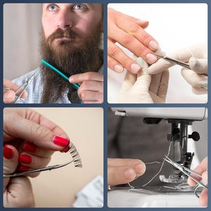 Tijeras de manicura súper delgadas profesionales con hoja curvada extra fina Tijeras de precisión para cutículas y cutículas - Product Image 4