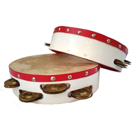 Hot Selling Price Various Colors Adjustable Wooden Tambourine Musical Instruments for Music Tambourine