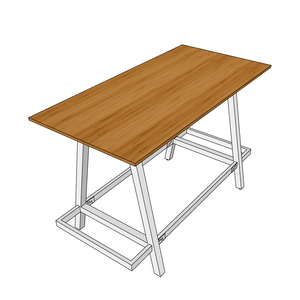 โต๊ะประชุมทรงวงรีสไตล์อินดัสเทรียล BFSTB009-StaBamboo ขนาด 160x80 ซม. ขาแบบ A-Frame ต้องประกอบเอง - Product Image 5