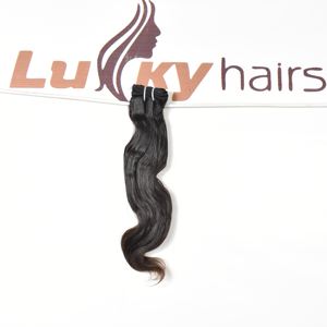 ผมต่อสีดำมัดผมมนุษย์แบบไม่ผ่านกระบวนการผมธรรมชาติแบบลอน - Product Image 1